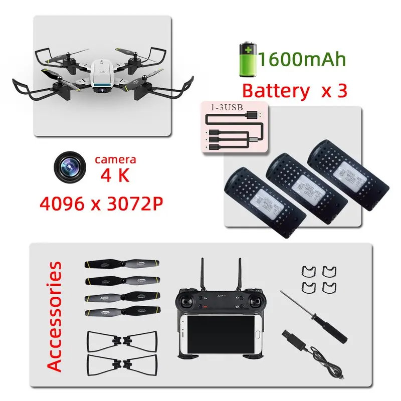 Drone 4K Квадрокоптер Dron Drones With Camera Quadcopter Rc Helicopter Toys Profissional Drohne Camera Quadrocopter Vs S167 901 13