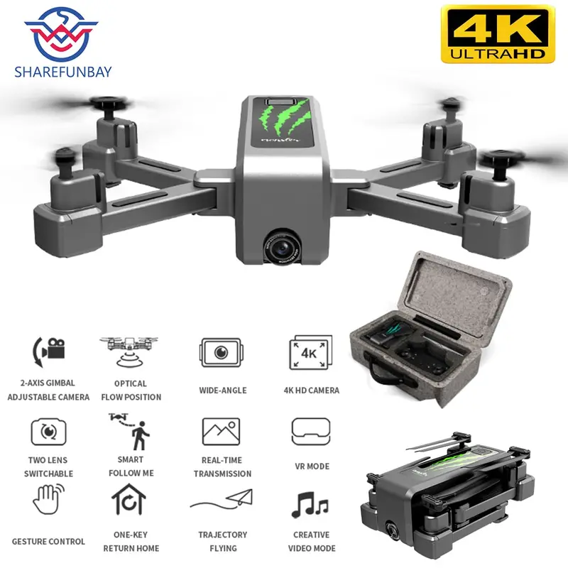 Drone 4K Hd Wide-Angle Camera 1080P Wifi Fpv Height Can Keep Sailing For 20 Minutes Vr Mode Quadcopter H5 Drone Vs E520s Drone 1