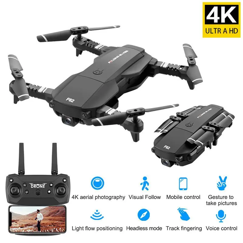 Drone 4K Rc Quadcopter With Camera Foldable Fpv Wifi Wide Angle High Hold Rc Helicopter Selfie Drone Kid's Toys 1