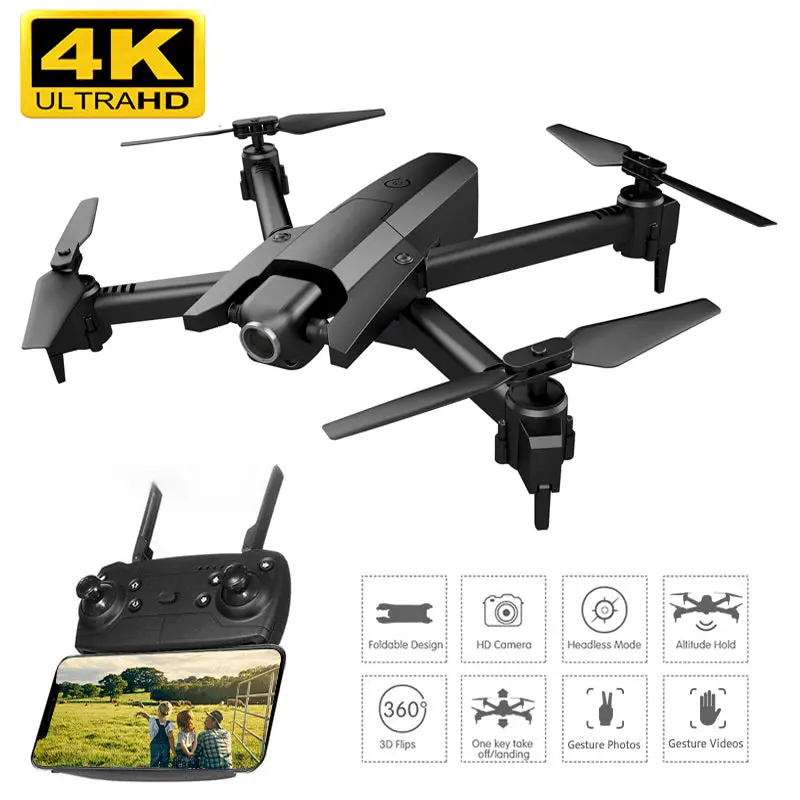 Drone 4K With Camera Hd Video Live Rc Helicopter Foldable Drones Fpv Quadrocopter Drone X Pro Dron Vs Dron E58 E520s Toys 1