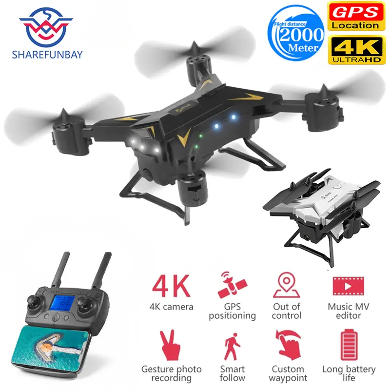 Drone Gps Ky601g 4K Drone Hd 5G Wifi Fpv Drone Flight 20 Minutes Quadcopter Remote Control Distance 2Km Drone Camera 1