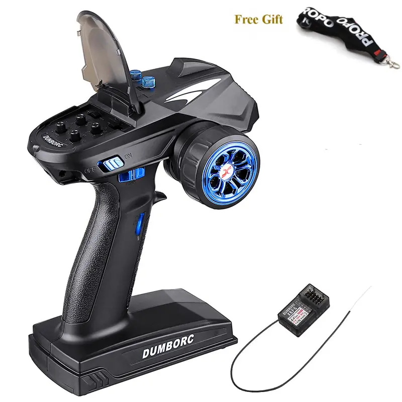 Dumborc X6 X4 X6p 2.4G 6Ch Transmitter W/ X6fg Gyro X6f Receiver Led Light Set For 1/10 1/8 Crawler Axial Scx10 D90 Rc Car Boat 1