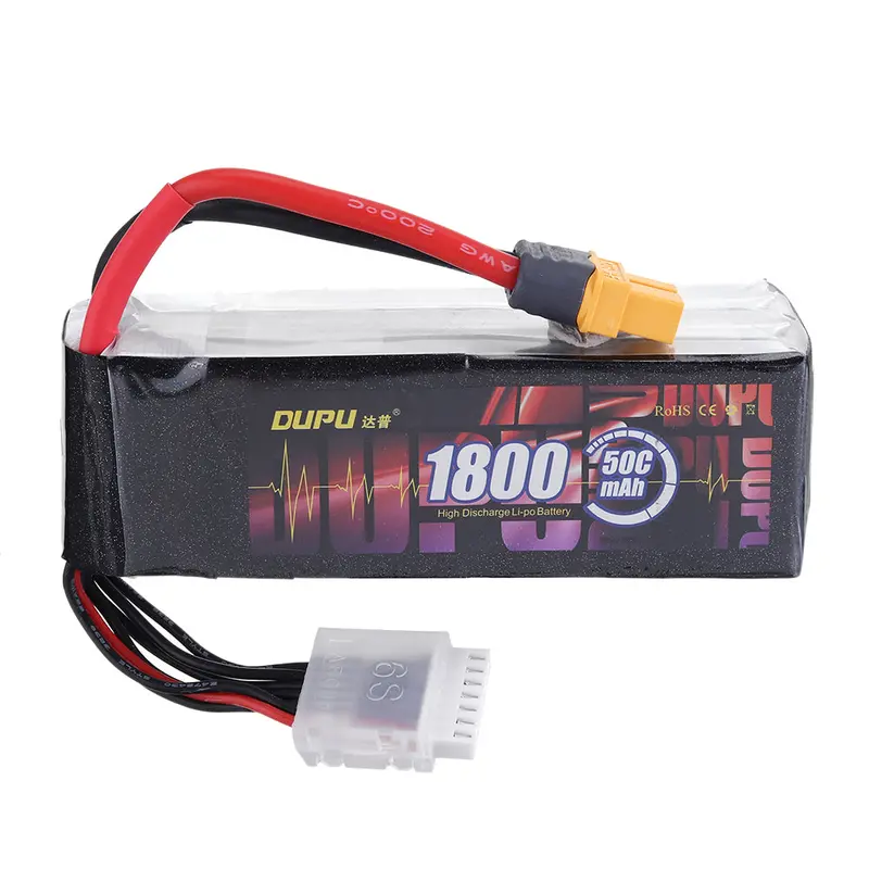 Dupu 22.2V 1800Mah 50C 6S Lipo Battery Xt60 Plug For Fpv Rc Drone Rc Helicopter 1