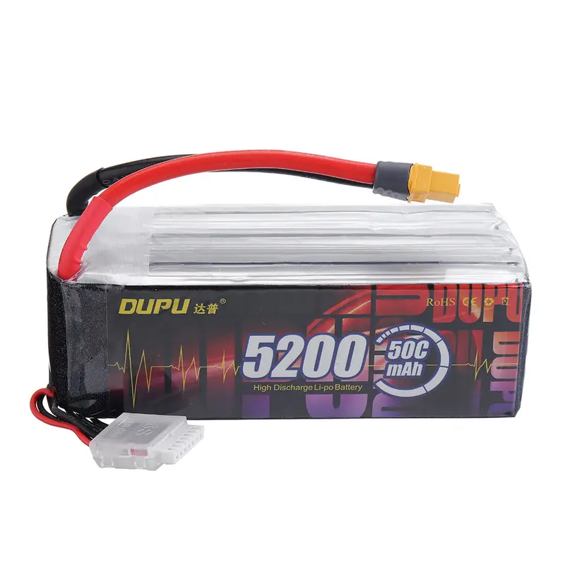 Dupu 22.2V 5200Mah 50C 6S Lipo Battery Xt60 Plug For Rc Helicopter Quadcopter Car 1