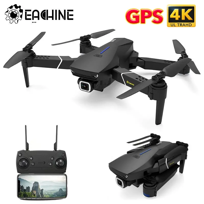 Eachine E520/ E520s One Battery Gps Wifi Fpv Quadcopter With 4K/1080P Hd Wide Angle Camera Foldable Altitude Hold Rc Drone 1
