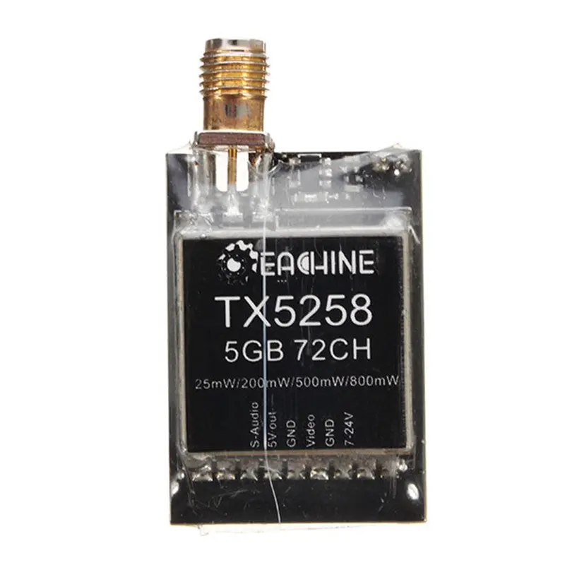 Eachine Tx5258 5.8G 72Ch 25/200/500/800Mw Switchable Fpv Transmitter Support Osd Configuring For Rc Fpv Drone Vs Tx526 3