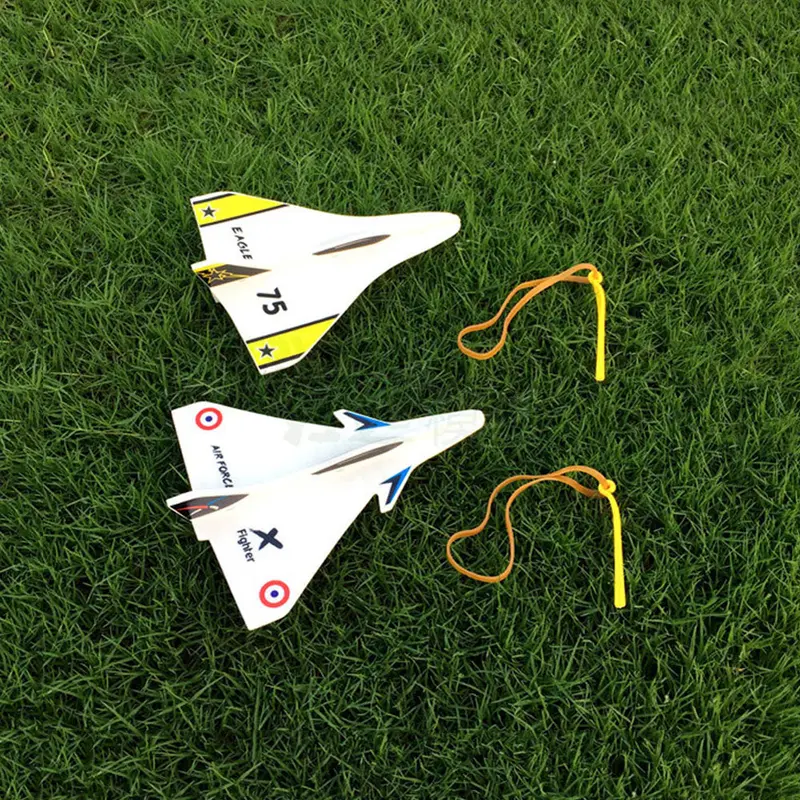 Elastic Rubber Band Powered Diy Delta Wing Foam Plane Kit Aircraft Model Outdoor Toys 1