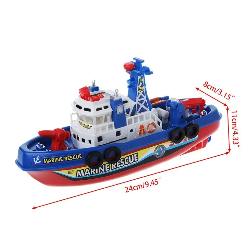 Electric Boat Children Marine Rescue Toys Navigation Warship Toy Birthday Gift 1