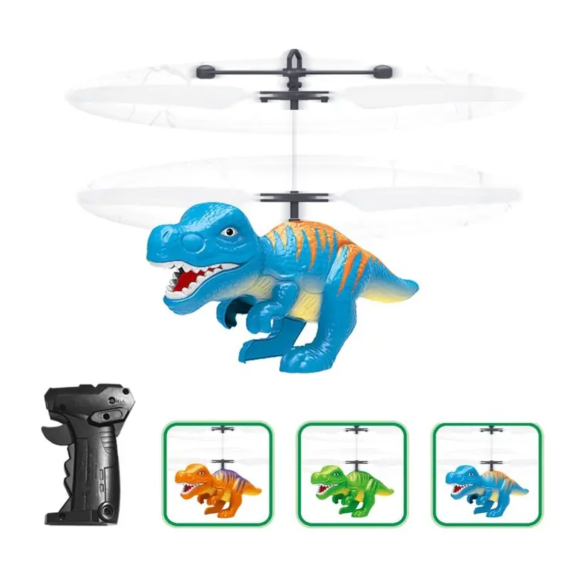 Electric Rc Flying Toy Infrared Sensor Dinosaur Model Helicopter Led Flash Lighting Usb Charging Small Rc Toy For Kids Hi 1
