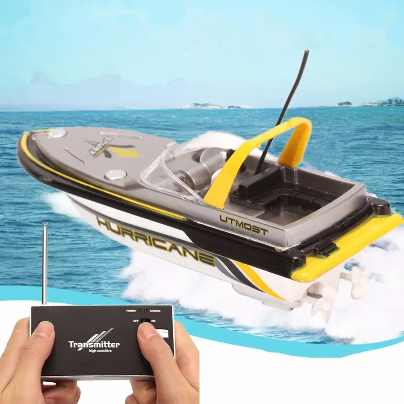 Electric Rc Radio Remote Control Ship Super Mini Speed Boat Dual Motor Kids Toy Quick Charge 40Mhz Gift For Boy Smart Frequency 1