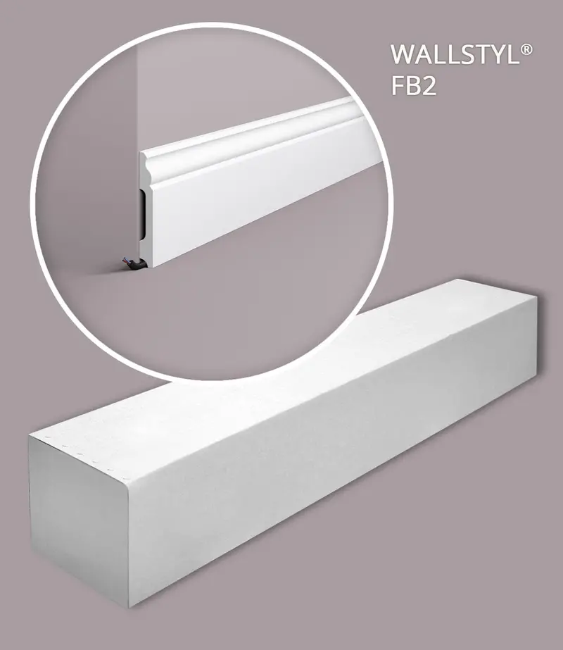 Elevate Decorative Skirting Moulding In White  #Fb2 1