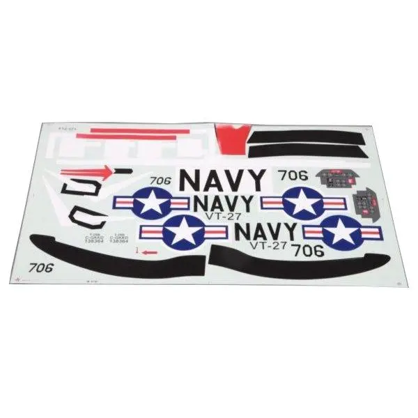 Eleven Hobby T-28 Trojan 1100Mm Rc Airplane Spare Part Decal Sheet 1