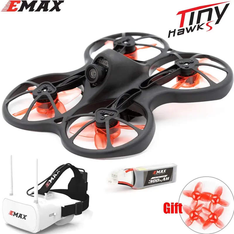 Emax 2S Tinyhawk S Mini Fpv Racing Drone With Camera 0802 15500Kv Brushless Motor Support 1/2S Battery 5.8G Fpv Glasses Rc Plane 1