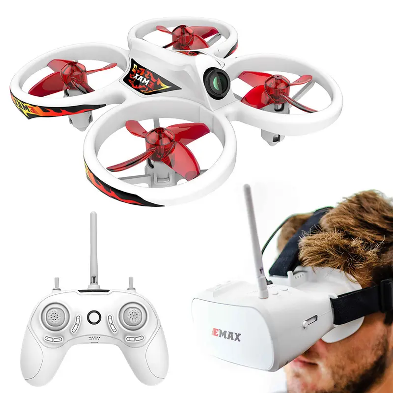 Emax Ez Pilot Beginner Indoor Fpv Racing Drone With 600Tvl Cmos Camera 37Ch 25Mw Rc Quadcopter Rtf  (One Battery) 1