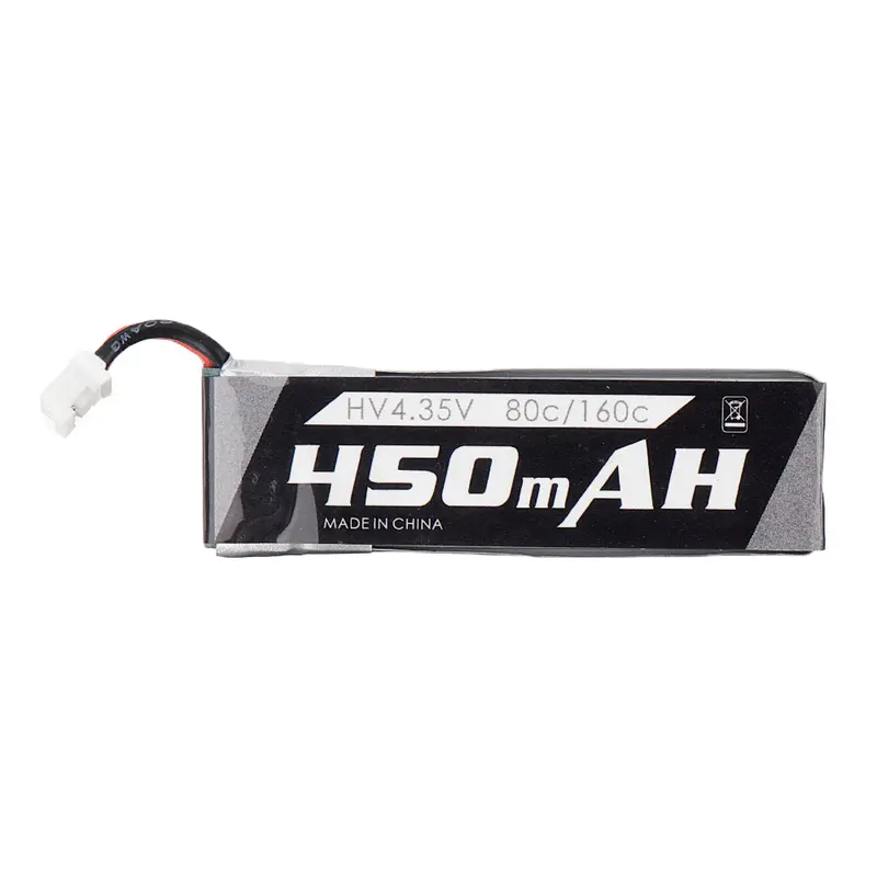 Emax Hv 4.35V 450Mah 1S Ph2.0 Plug Li-Ion Battery For Eachine Eat03 Interceptor 1/24 Rc Car 1
