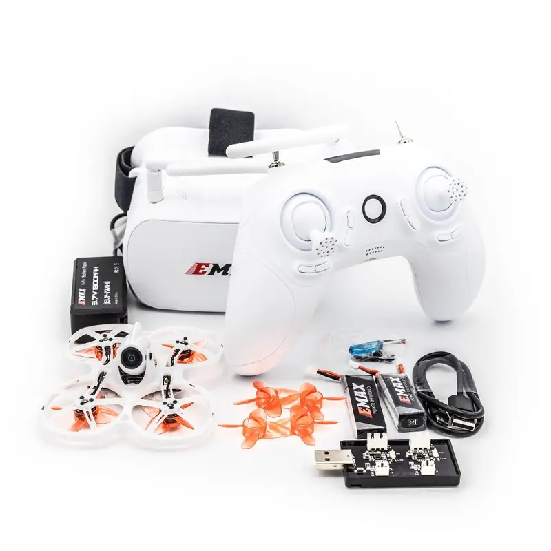 Emax Tinyhawk Ii 75Mm 1-2S Whoop Fpv Racing Drone Rtf Frsky D8 Runcam Nano2 Cam 25/100/200Mw Vtx 5A Blheli_S Esc 1