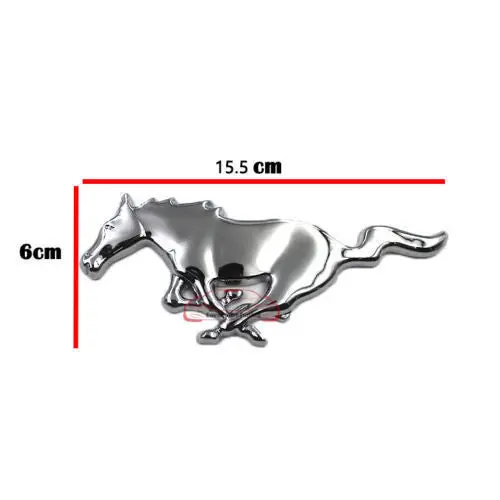 Emblema Ford Mustang Pony Plateado 1