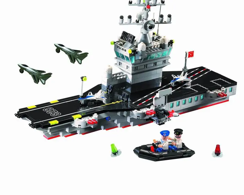 Enlighten Building Block Boat Military Navy Aircraft Carrier Battle Ship 508Pcs (Without Original Packing Box) 2