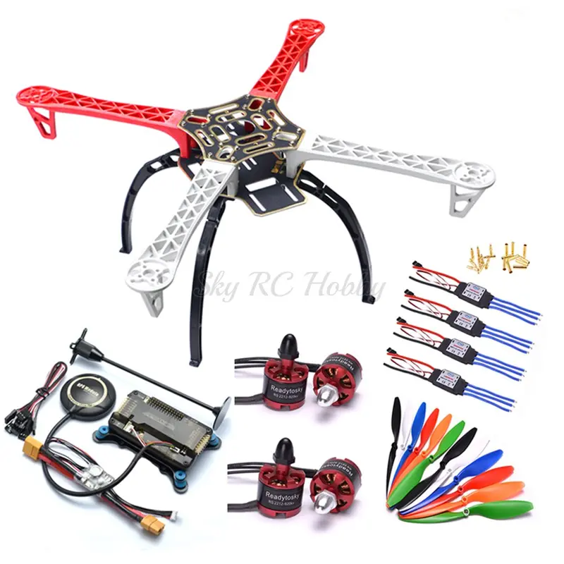 F450 450 Quadcopter Multicopter Frame Kit Apm 2.8 W/ Shock Absorber 7M Gps Power Module 2212 Motor 30A Simonk Esc 1