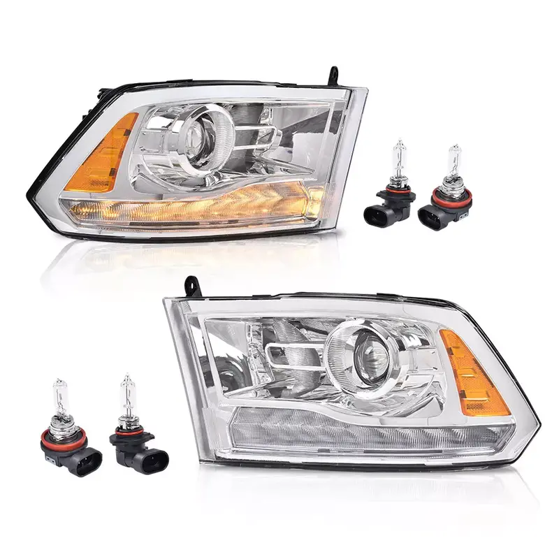 Faros Cromados Led Drl Ram 2009 Al 2018 1