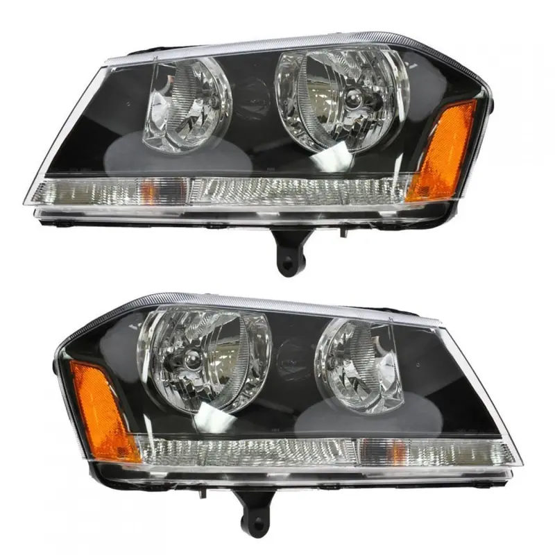 Faros Fondo Negro Dodge Avenger Rt 2008 - 2010 1