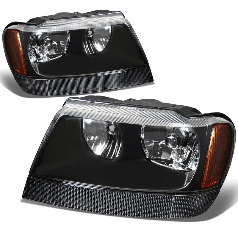Faros Fondo Negro Para Jeep Grand Cherokee 1999 - 2004 1