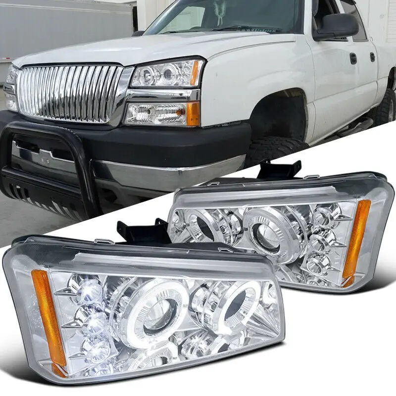 Faros Led Cromados Chevrolet Silverado 2003-2007 1