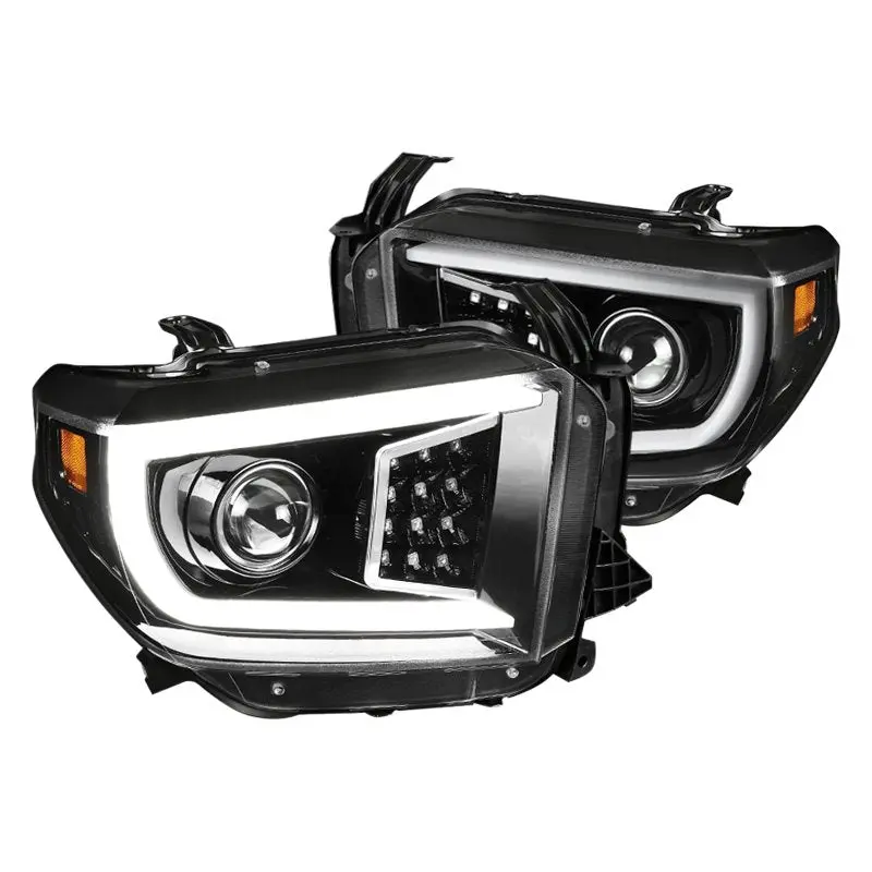 Faros Led Fondo Negro Toyota Tundra 2014-2020 1