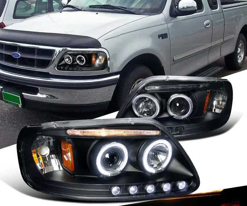 Faros Ojo De Ángel  Fondo Negro Ford F150 1997-2003 1