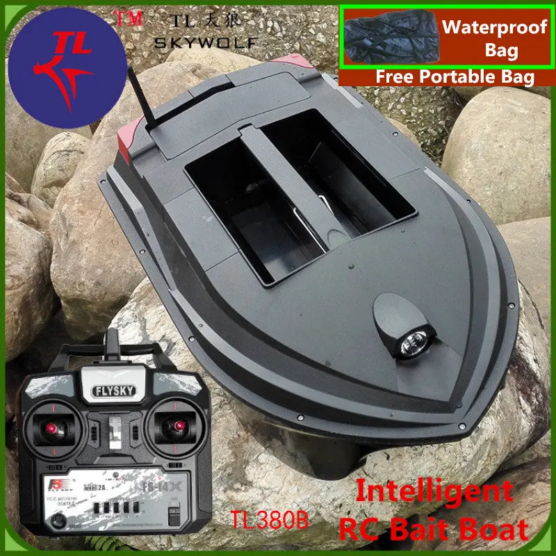 Fast Rc Electric Fishing Bait Boat Tl-380B 3Kg Lower Fishnet Feeding Hook Fishing Remote Control Double Boat Lure Boat Free Bag 1