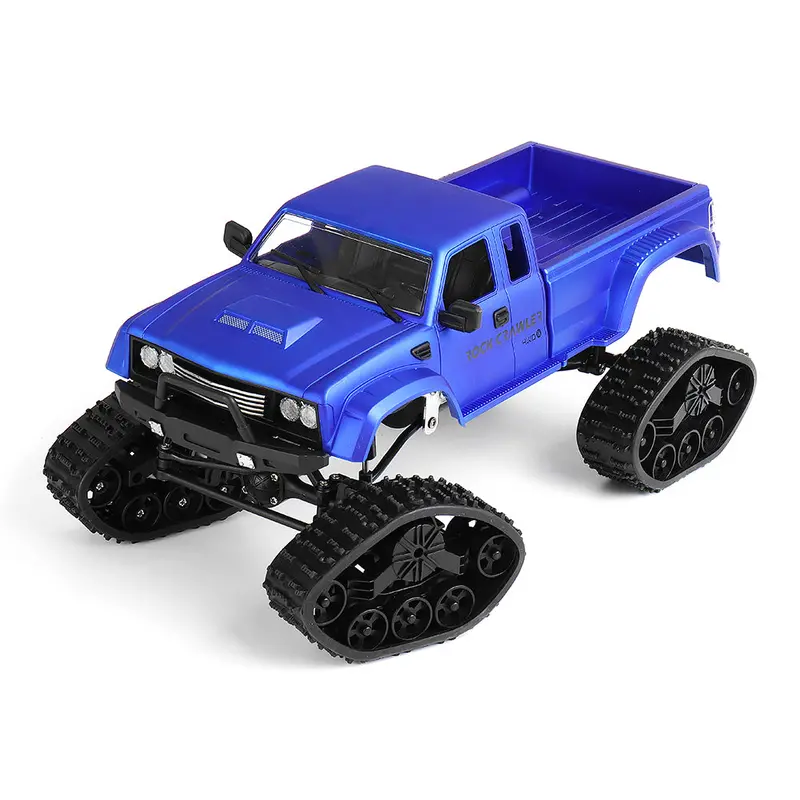 Fayee Fy002 1/16 2.4G 4Wd Rc Car Military Truck Track Wheel Rock Crawler W/ Led Light Rtr Toy 1