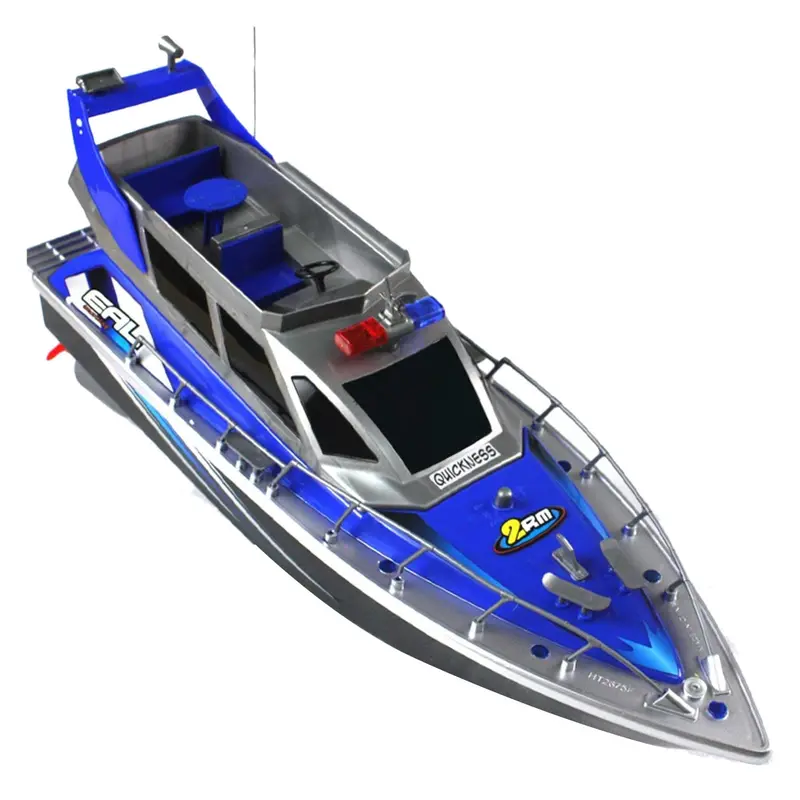 Fbil-Police Remote Control Boat 1:20 Police Speed Boat Rc Boat Electric Full Function Large 4-Channel Patrol Boat Remote Contr 1