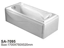 Fiberglass White Bathtub Sa-7095 1