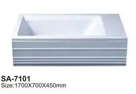 Fiberglass White Bathtub Sa-7101 1