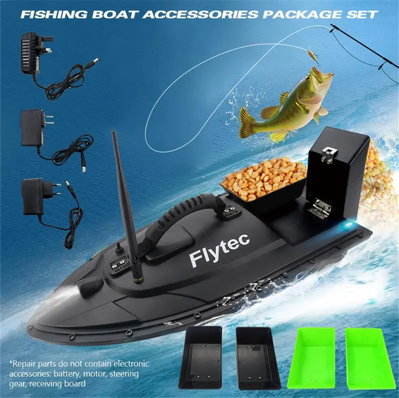 Fishing Equipment Accessory Tool 500 Meters Intelligent Smart Rc Bait Boat Toy Double Warehouse Bait Fishing Package Upgrade Kit 1