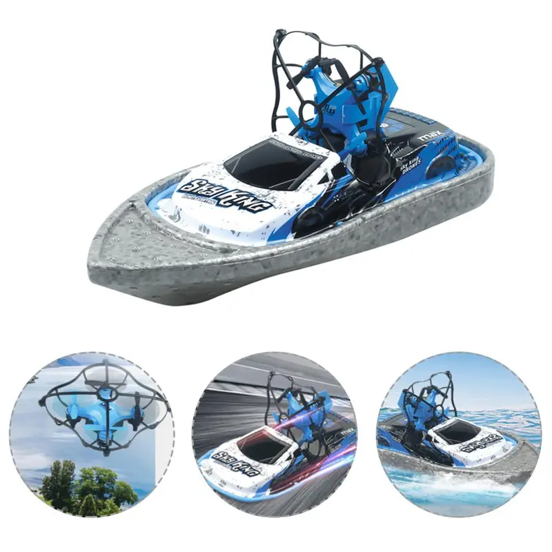 Fixed High Drone Sea Land Air Remote Control Car Speedboat Boat Mini Aircraft Electric Drift Racing 3-In-1 Quadcopter Hovercraft 1