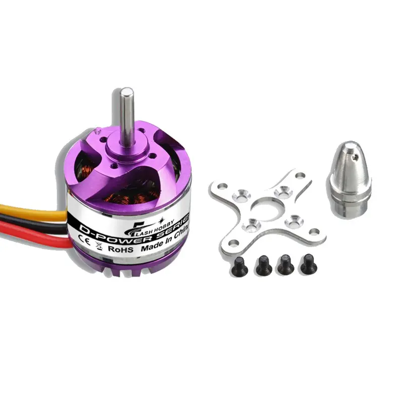 Flash Hobby D2830 750Kv 850Kv 1000Kv 1300Kv 2-4S Brushless Motor For Rc Airplane 1