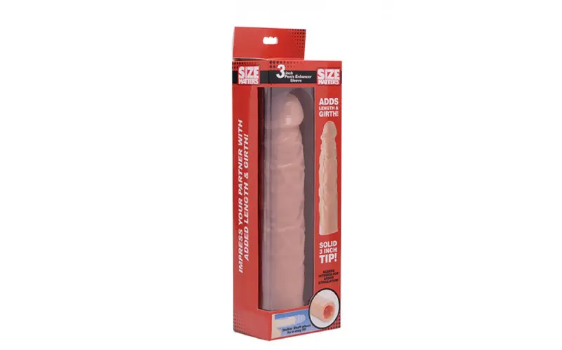 Flesh 3In Penis Enhancer Sleeve. 1