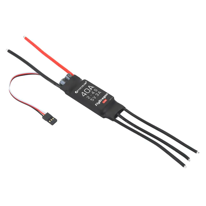 Flycolor Flydragon Lite 40A 2-4S Brushless Esc With 5V 3A Bec For Rc Airplane 1