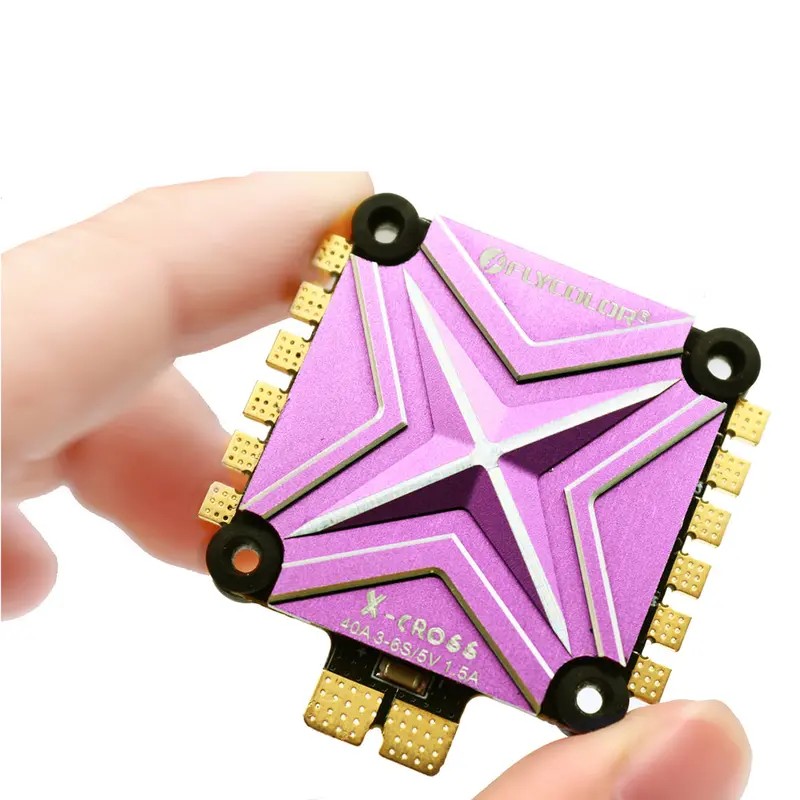 Flycolor X-Cross 40A 3-6S Blheli_32 32Bit 5V/1.5A Bec 4 In 1 Fpv Racing Brushless Esc 1