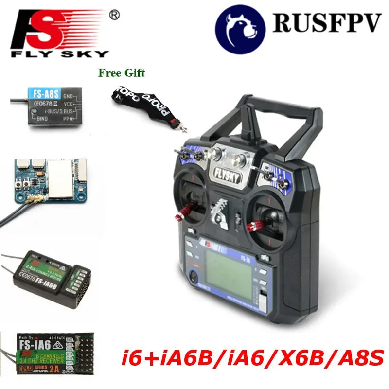 Flysky Fs-I6 Fs I6 2.4G 6Ch Transmitter With Fs-Ia6 Fs-Ia6b Fs-A8s Receiver For Helicopter Airplane Fpv Racing Drone Mode1 Mode2 1