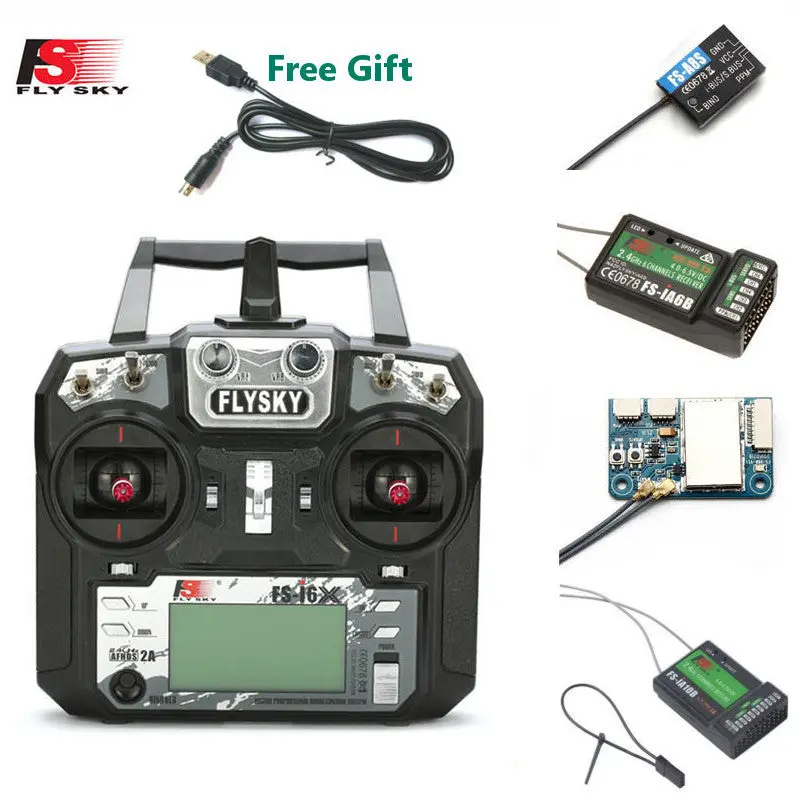 Flysky Fs-I6x Fs I6x 10Ch 2.4Ghz Afhds 2A Rc Transmitter With X6b Ia6b A8s Ia10b Ia6 Receiver For Rc Fpv Racing Drone Retailbox 1