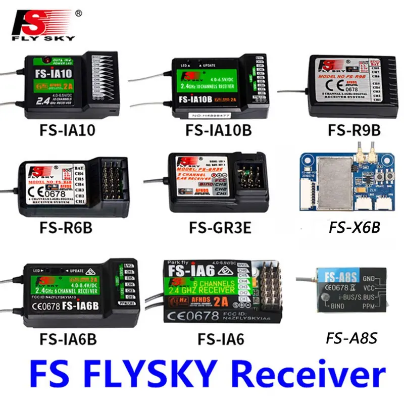 Flysky Fs-R6b 2,4 Ghz 6Ch Rc Afhds Fs R6b Receptor Para I6 I10 Ct6b T6 Th9x Transmisor De Control Remoto Partes 1