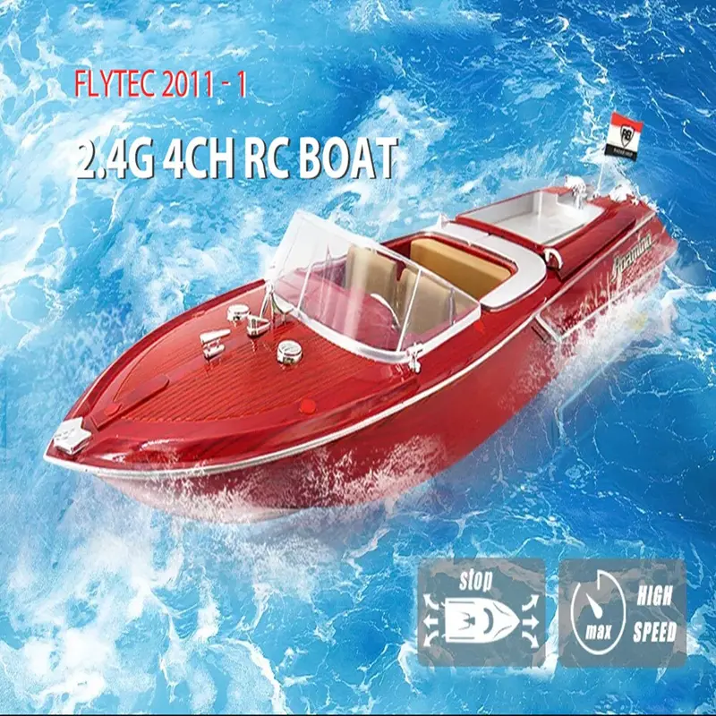 Flytec 2011-1 Large High Speed 4Ch Simulation Rc Speed Boat Yacht Sailing Airship Kids Model Toys Waterproof Electric Rc Boat 1