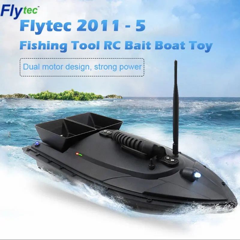Flytec 2011-5 Fishing Tool Smart Rc Bait Boat Toy Digital Automatic Frequency Modulation Remote Radio Control Device Fish Toys 1