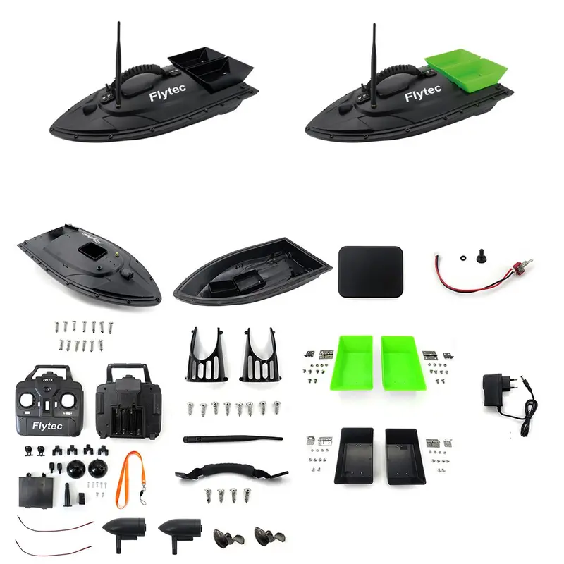 Flytec 2011-5 Generation Fishing Bait Rc Boat Kit Without Circuit Board Battery Motor Servo 1