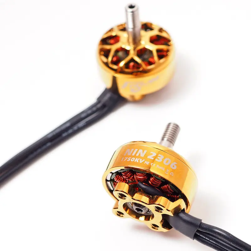Flywoo Nin N2306 2306 2-6S Fpv 1750/2450/2750Kv Brushless Motor Gold Silver For Rc Drone Fpv Racing 4