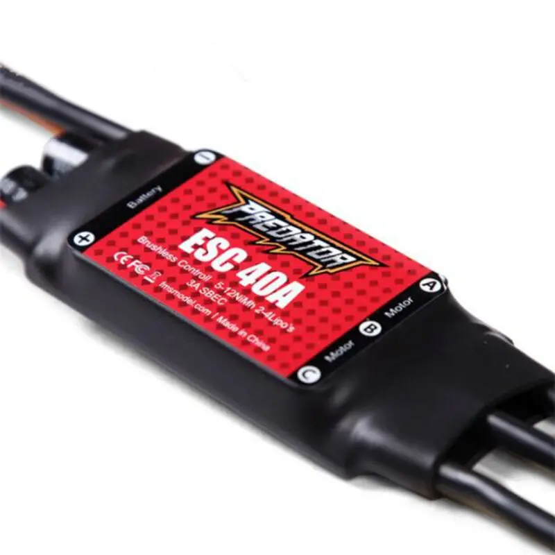 Fms Predator 40A 30A 20A Brushless Esc With 3A 2A Linear Bec Xt60 T Plug For Rc Models Airplane 1