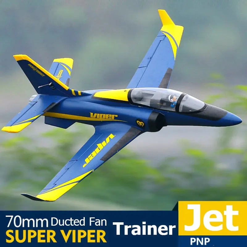 Fms Rc Airplane 70Mm Super Viper Ducted Fan Edf Jet Trainer 6S 6Ch With Retracts Flaps Pnp Epo Model Hobby Plane Aircraft Avion 1