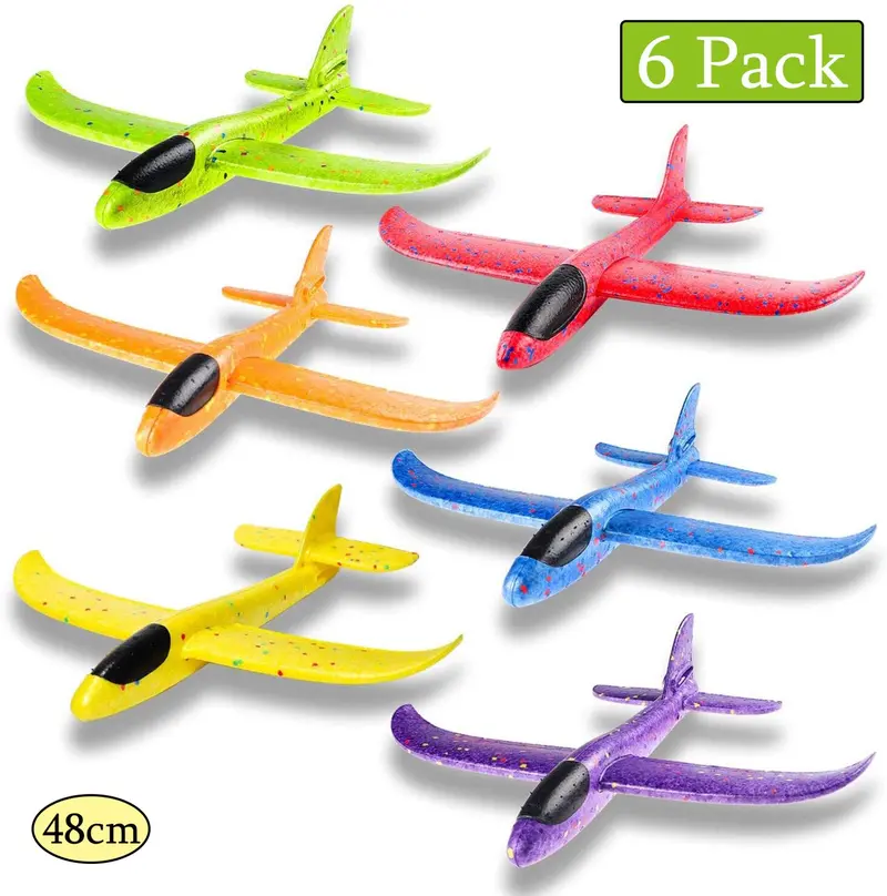 Foam Hand Throwing Airplanes Toy, 36Cm 48Cm Flight Mode Glider Inertia Planes Model,Aircraft Planes For Kids Outdoor Sport 1